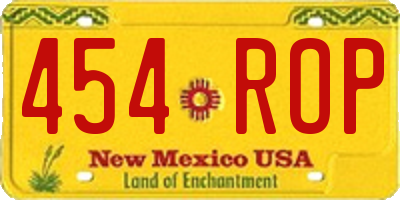 NM license plate 454ROP