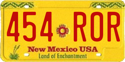 NM license plate 454ROR