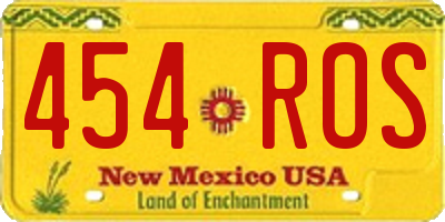 NM license plate 454ROS