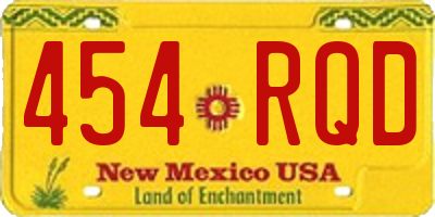 NM license plate 454RQD