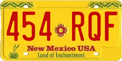 NM license plate 454RQF