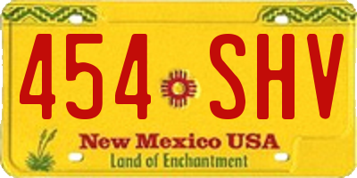 NM license plate 454SHV