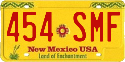 NM license plate 454SMF