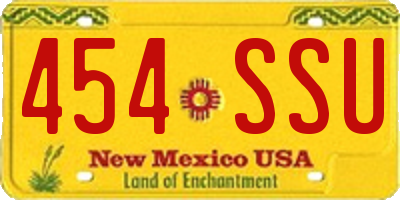 NM license plate 454SSU