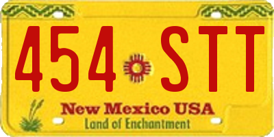NM license plate 454STT