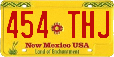 NM license plate 454THJ