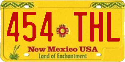 NM license plate 454THL
