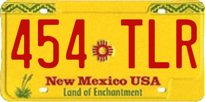 NM license plate 454TLR