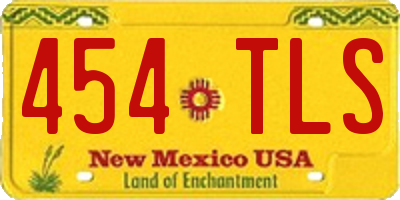 NM license plate 454TLS