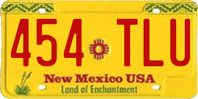 NM license plate 454TLU