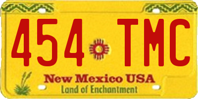 NM license plate 454TMC