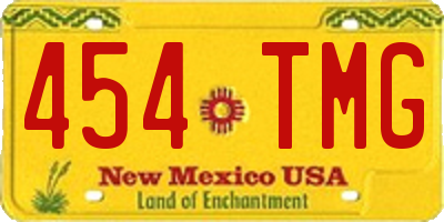 NM license plate 454TMG