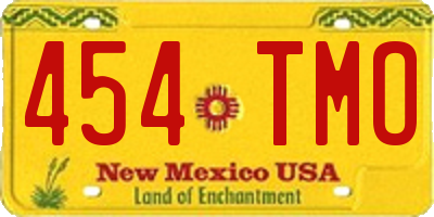 NM license plate 454TMO