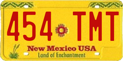 NM license plate 454TMT