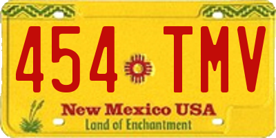 NM license plate 454TMV