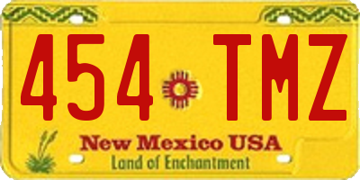 NM license plate 454TMZ