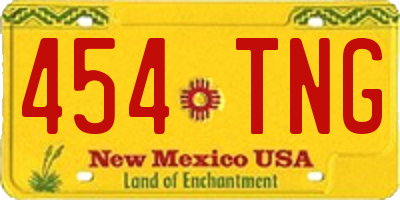 NM license plate 454TNG