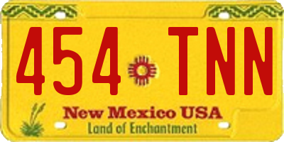 NM license plate 454TNN