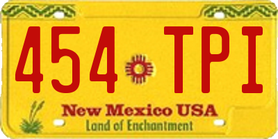 NM license plate 454TPI