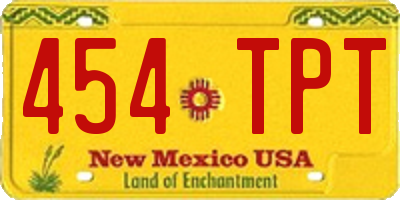 NM license plate 454TPT