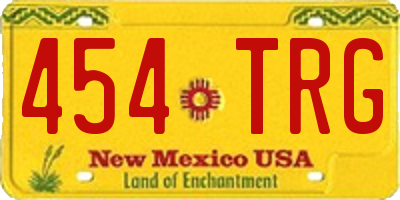NM license plate 454TRG