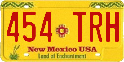 NM license plate 454TRH