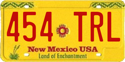 NM license plate 454TRL
