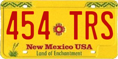 NM license plate 454TRS