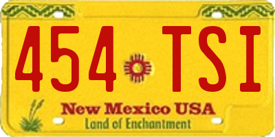NM license plate 454TSI