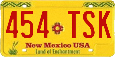 NM license plate 454TSK