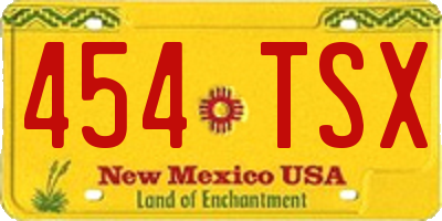 NM license plate 454TSX