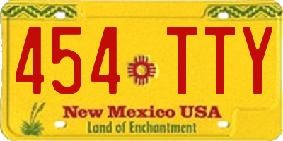NM license plate 454TTY