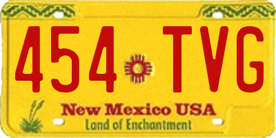 NM license plate 454TVG