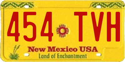 NM license plate 454TVH