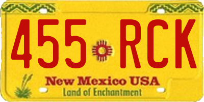 NM license plate 455RCK