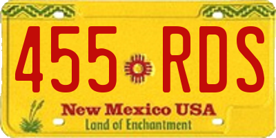 NM license plate 455RDS