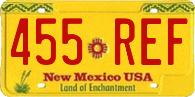 NM license plate 455REF