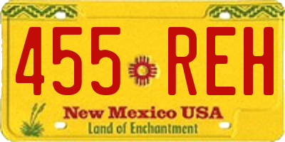 NM license plate 455REH