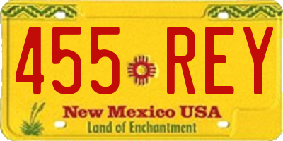 NM license plate 455REY