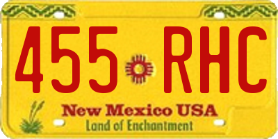 NM license plate 455RHC