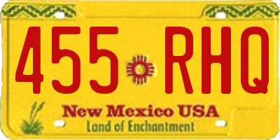 NM license plate 455RHQ