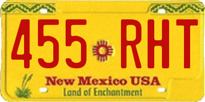 NM license plate 455RHT