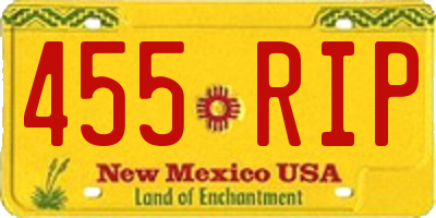 NM license plate 455RIP
