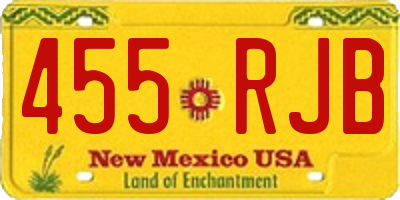 NM license plate 455RJB