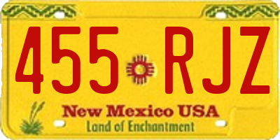 NM license plate 455RJZ