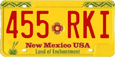 NM license plate 455RKI