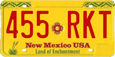 NM license plate 455RKT