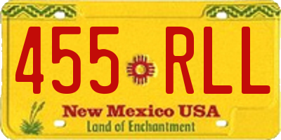 NM license plate 455RLL