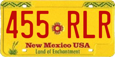 NM license plate 455RLR