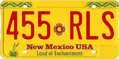 NM license plate 455RLS